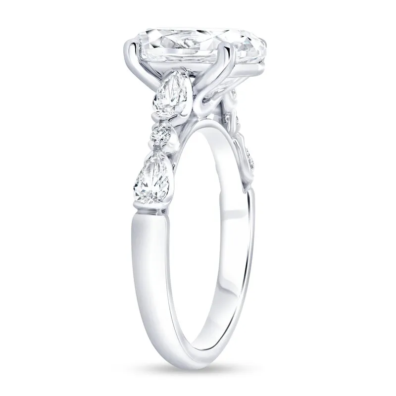 0.64ctw Cathedral Engagement Ring