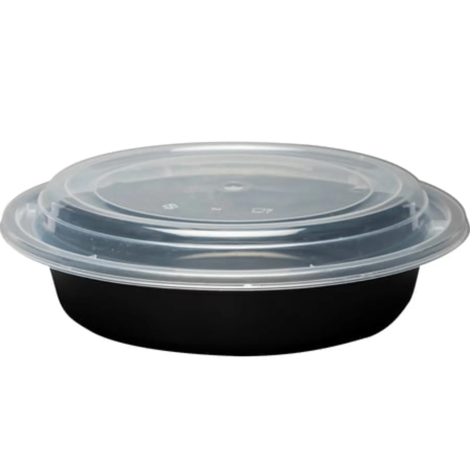16oz. Disposable Round Meal Prep/ Bento Box Containers with Clear Lids