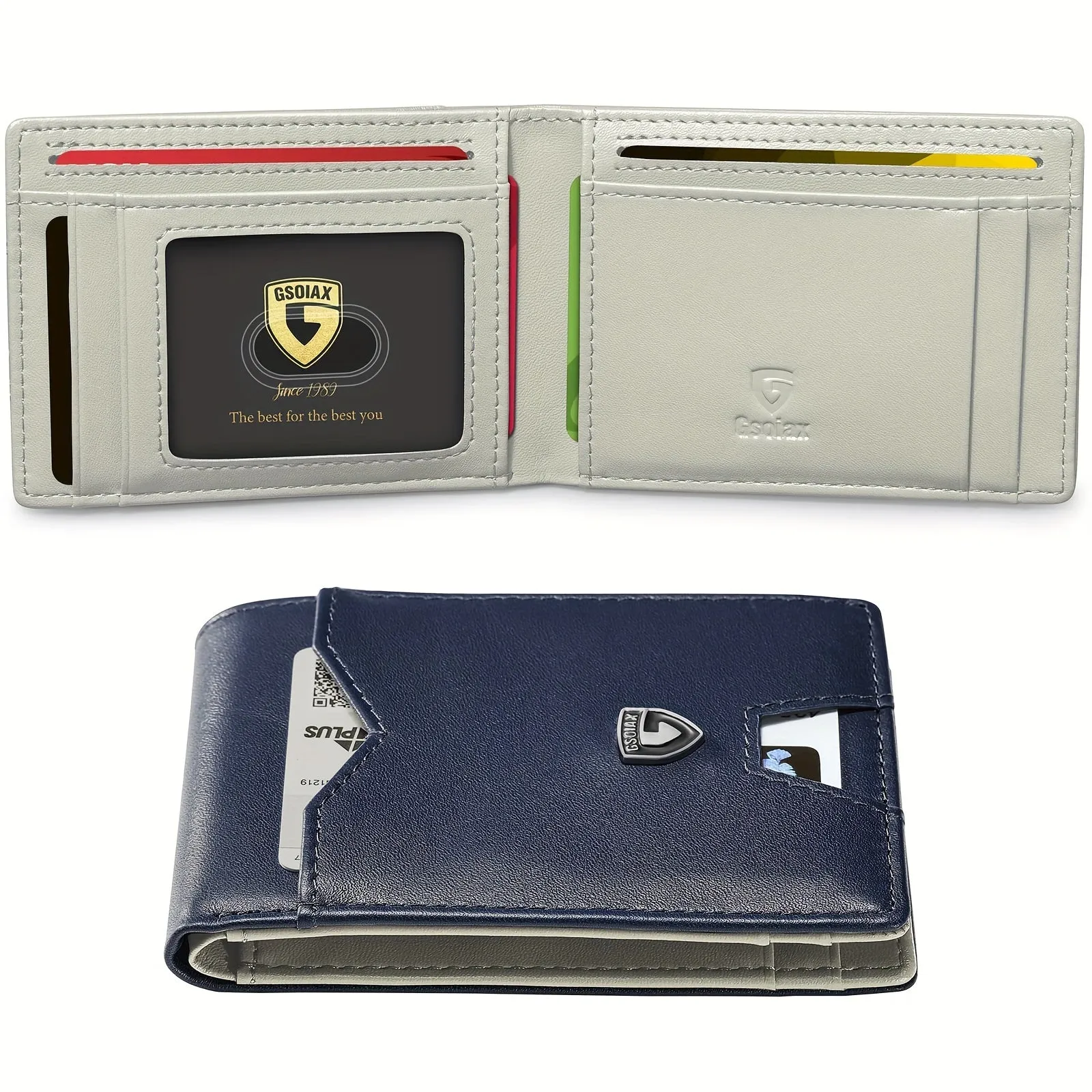 1pc Mens Slim Carbon Fiber Pattern RFID Blocking Wallet - Microfiber Credit Card Holder with Geometric Pattern, Simple Style, and Non-Braided Weaving - Includes Gift Box, Perfect for Kings Day