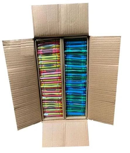 2-Pack Premium Cello Crayons (1,000 Packs of 2 each = 2,000 crayons/case)