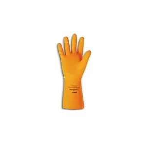 208-7 Ansell Gloves,192081,Citrus Orange,Recessed Diamond Grip,29 Mil,13",Size 7
