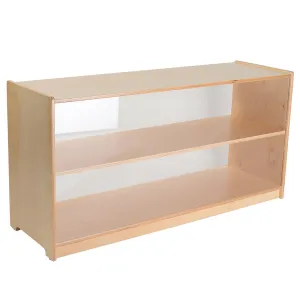 24" Eco-Friendly Baltic Birch Shelf with Plexi-Glass Back | Classroom Organization