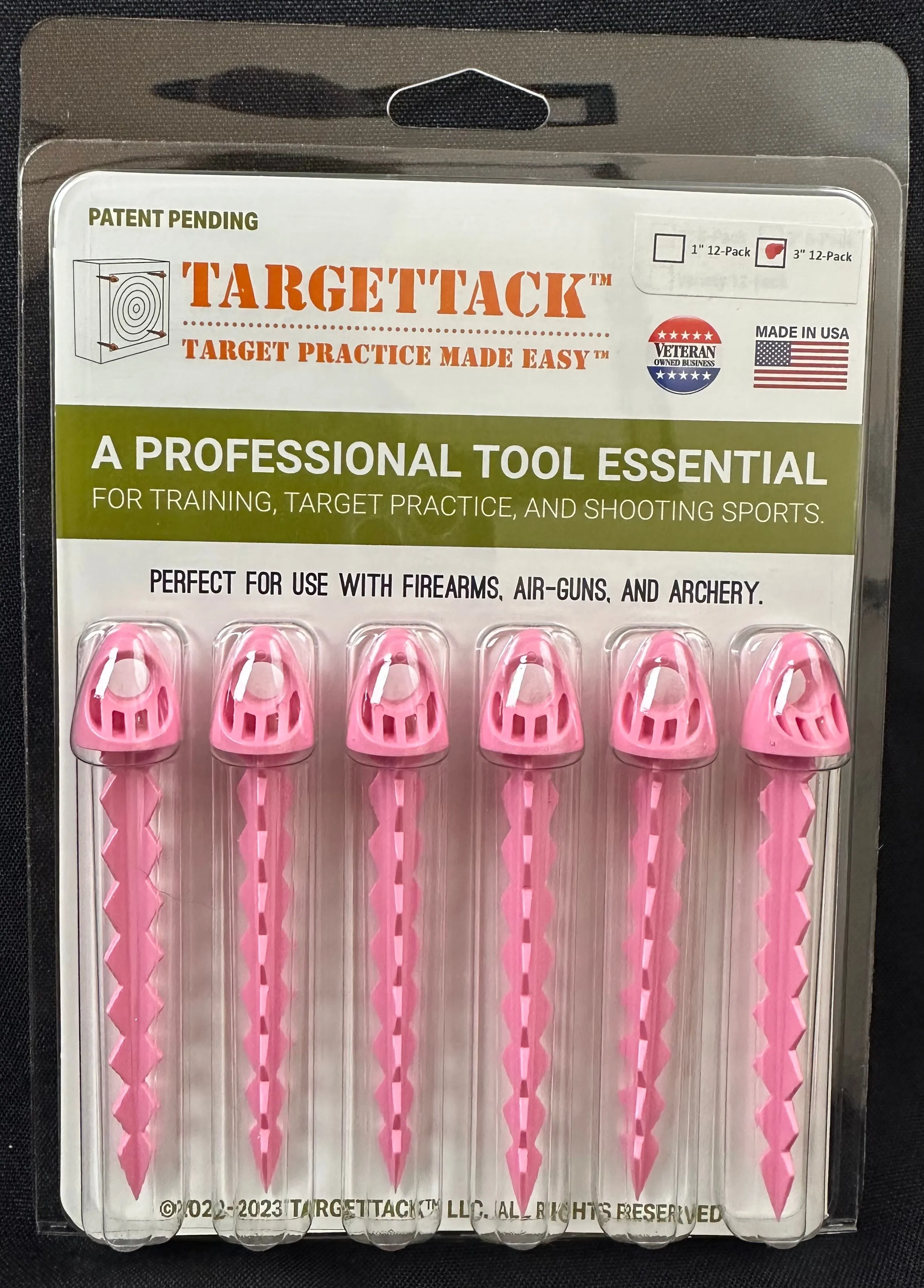 3-Inch 12-Pack of TargetTacks®  Pink