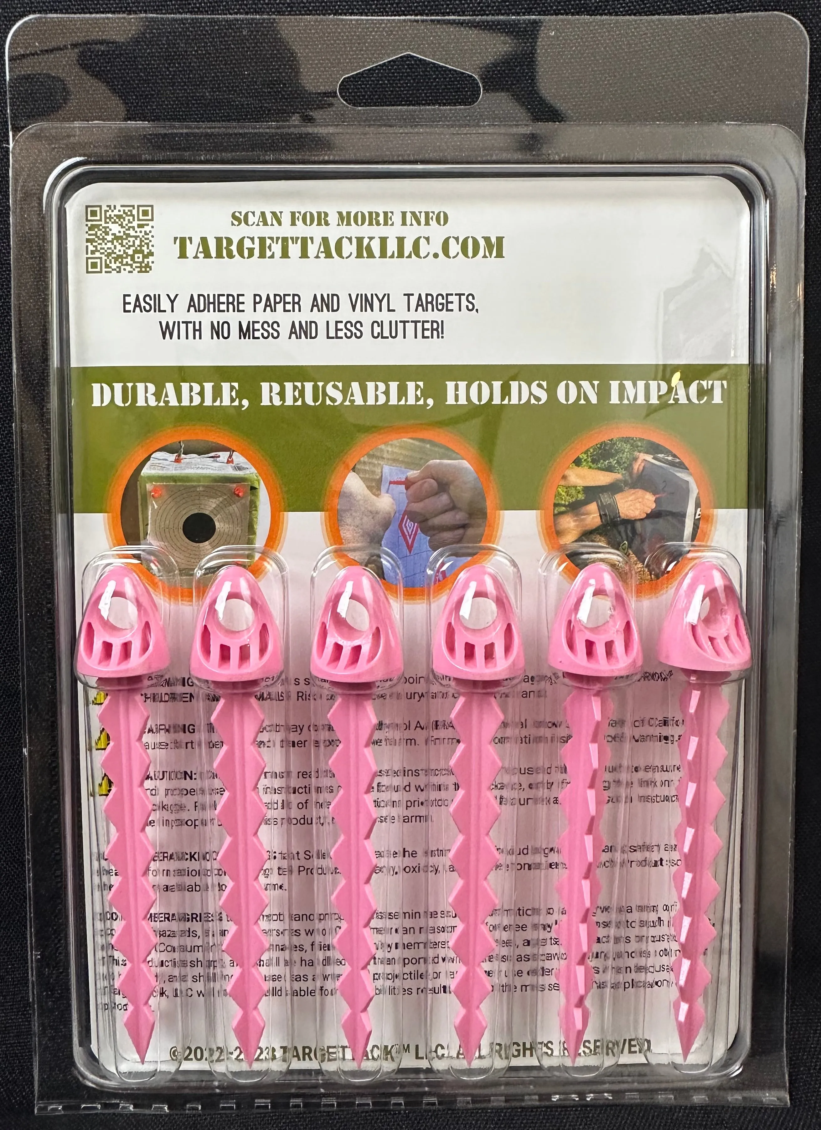 3-Inch 12-Pack of TargetTacks®  Pink
