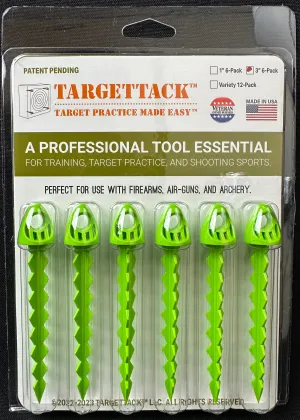 3-Inch 6-Pack of TargetTacks®  Lime Green