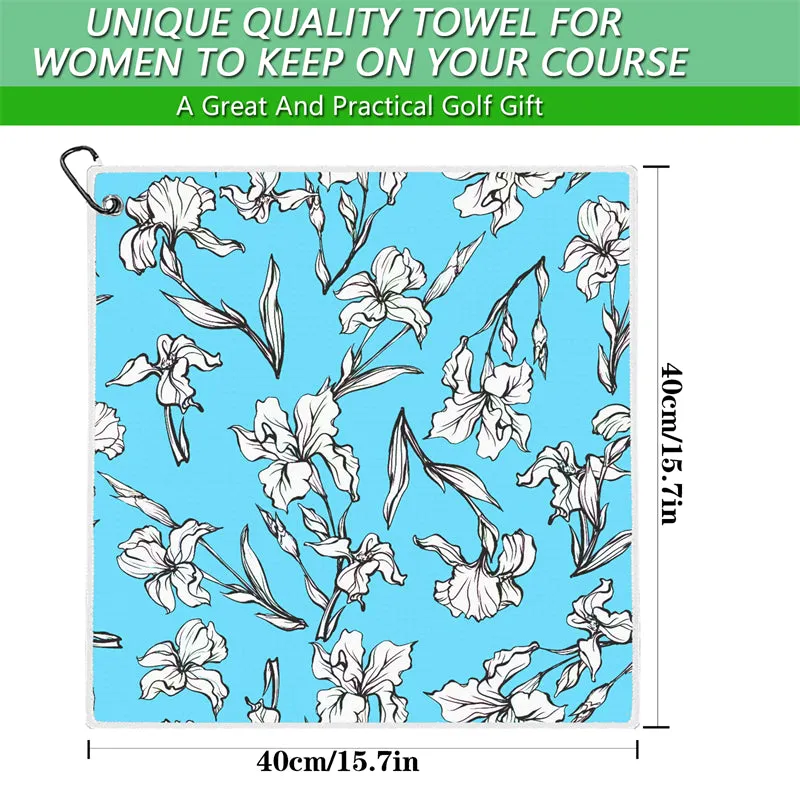 3 Pack Colorful Golf Towels with Clip for Golf Bags