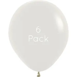 45cm Pastel Dusk Cream Giant Balloons - 6 Pkt