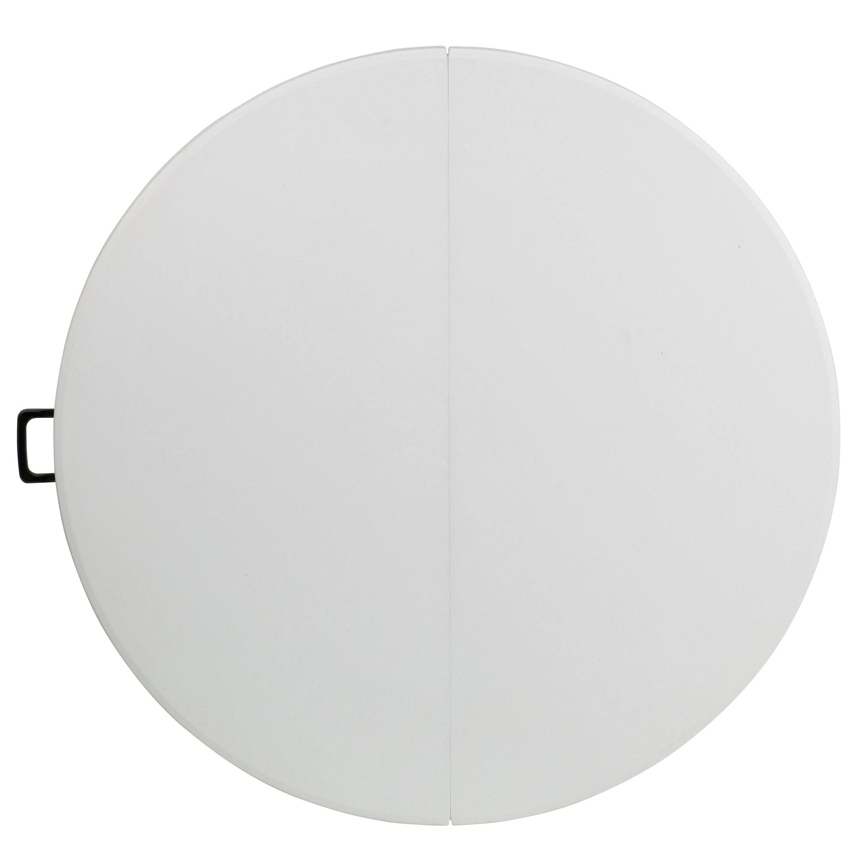 48" Round Plastic Folding Table, Fold In Half