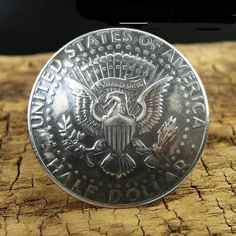 50 Cents Wallet Conchos Coin Emoji Skull Conchos Button Conchos Screw Back Decorate Concho Emoji Coin Cent Biker Wallet Concho Wallet Conchos