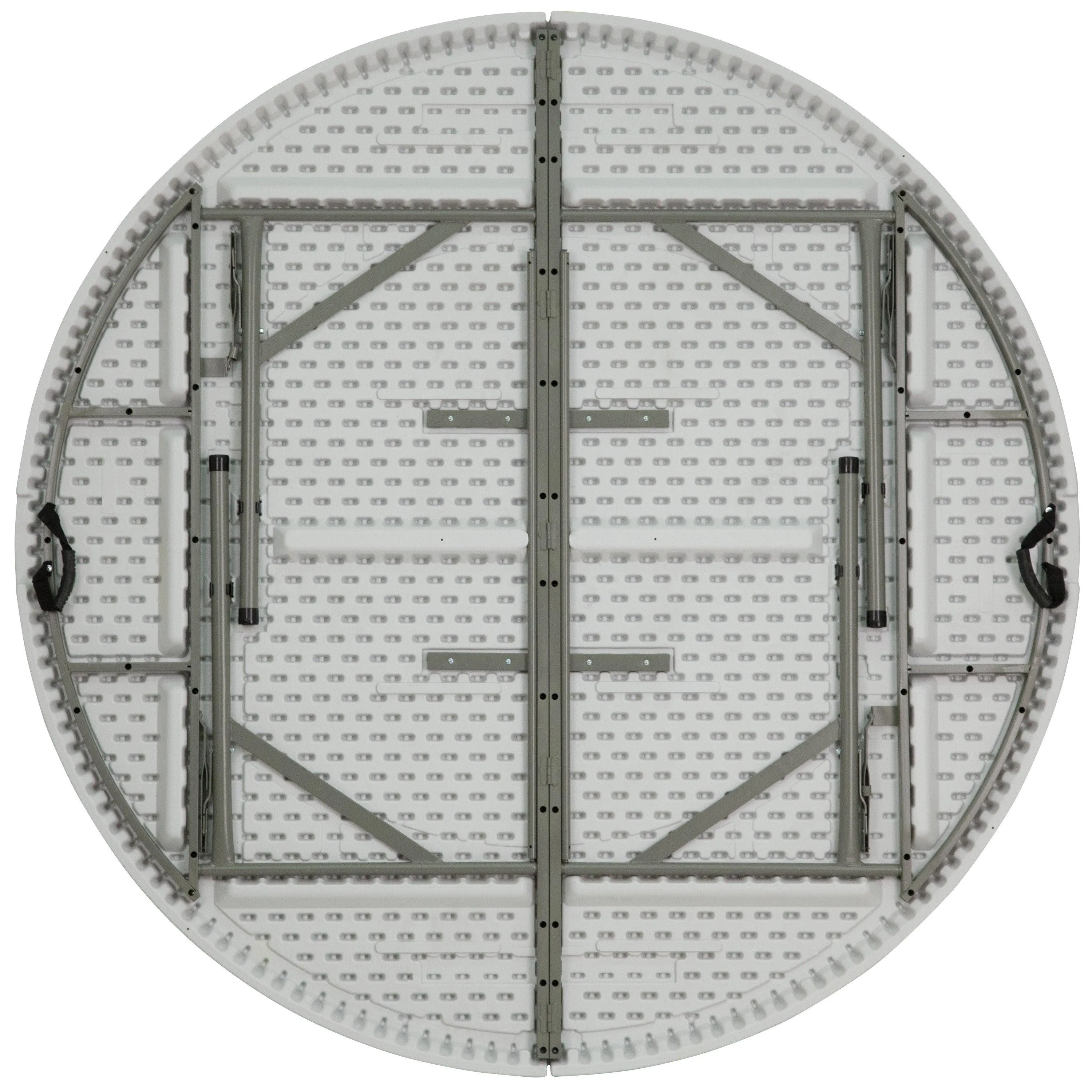 72" Round Plastic Folding Table, Bi-Fold Table