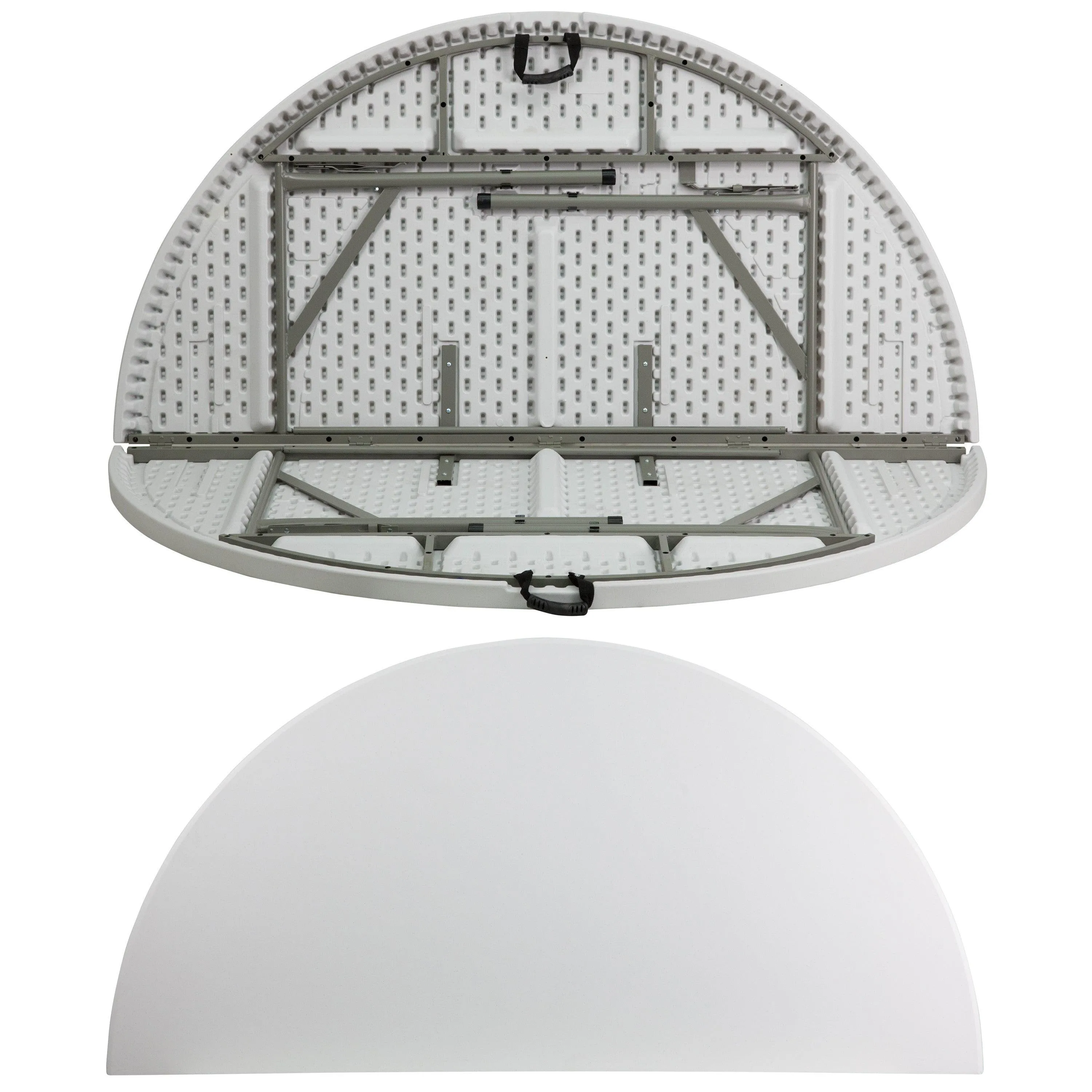 72" Round Plastic Folding Table, Bi-Fold Table