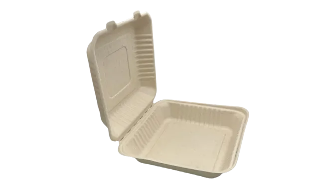 9x9" Fiber Hinged Container