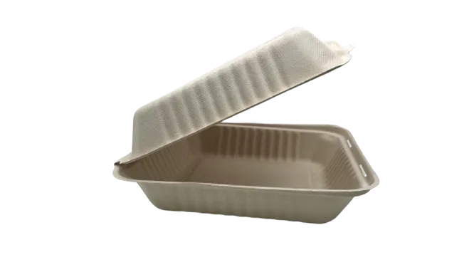 9x9" Fiber Hinged Container