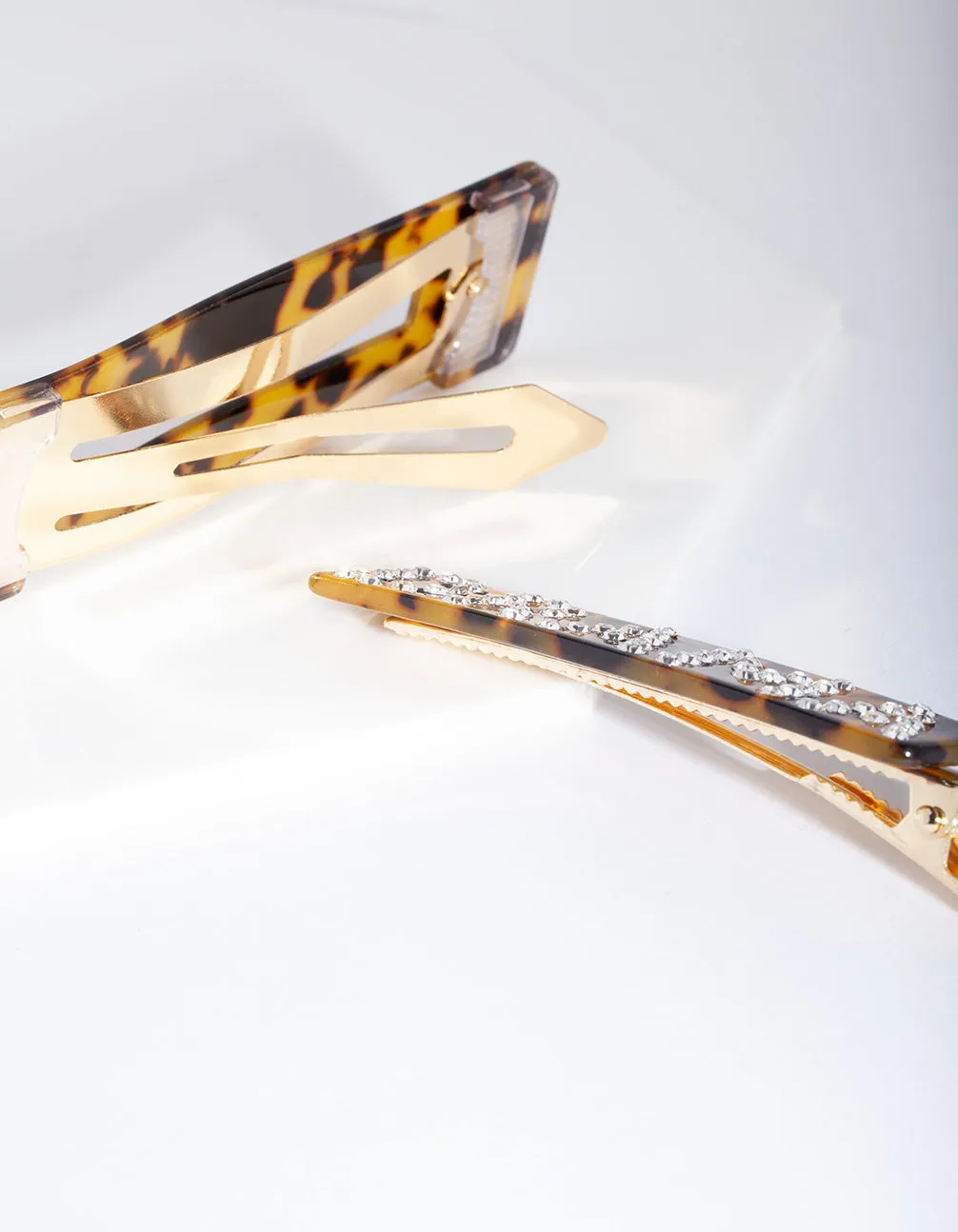 Acrylic Tortoiseshell Drama Hair Clip 2 Pack