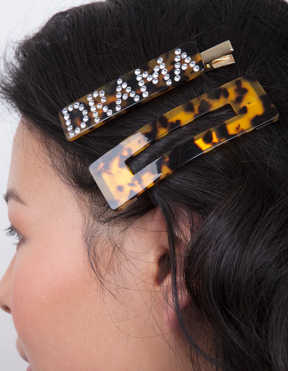 Acrylic Tortoiseshell Drama Hair Clip 2 Pack