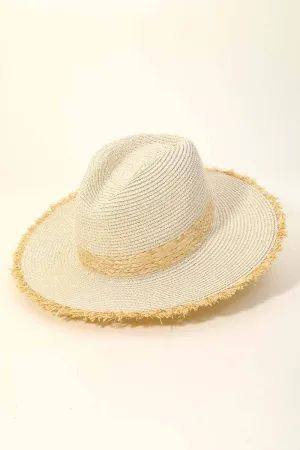 Anarchy Street - IV - Straw Braided Fringe Fedora Hat