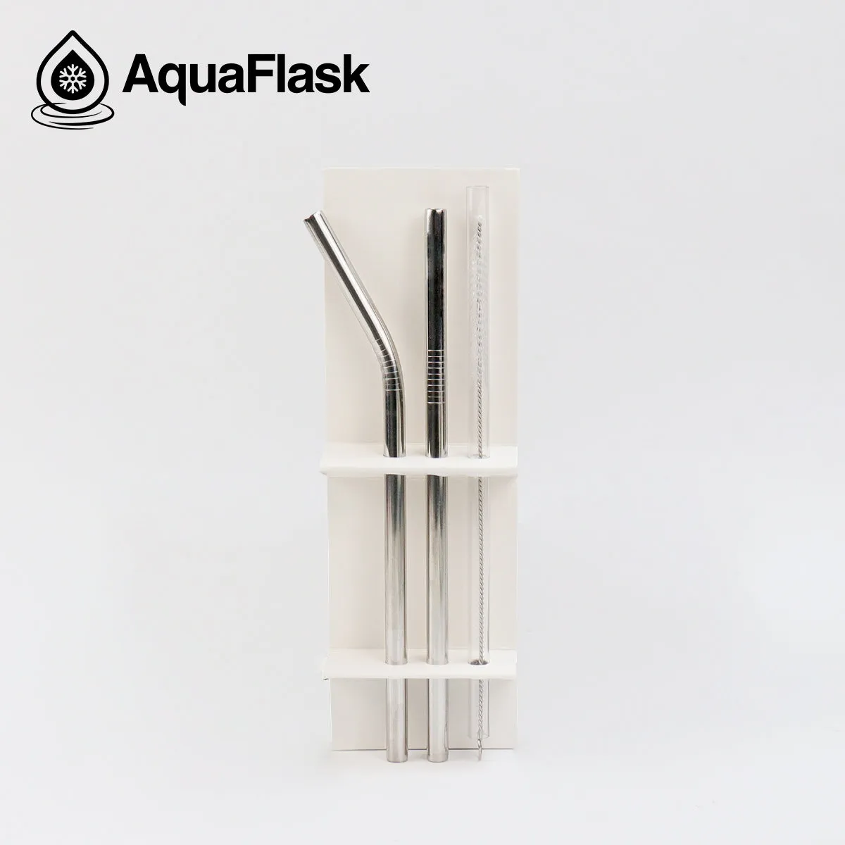 AquaFlask Steel Straw Set