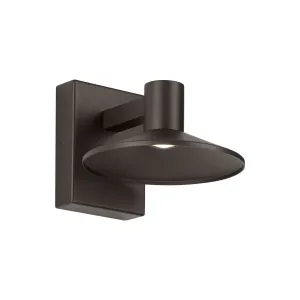 Ash 8 In. LED Lo-Output Outdoor Wall Sconce 300 Lumens 3000K Bronze Finish Clear Lens