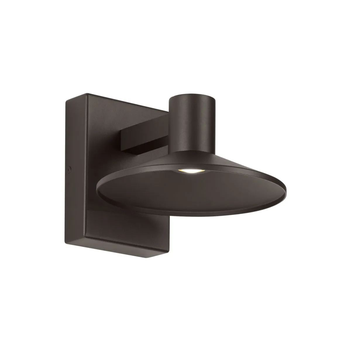 Ash 8 In. LED Lo-Output Outdoor Wall Sconce 300 Lumens 3000K Bronze Finish Clear Lens