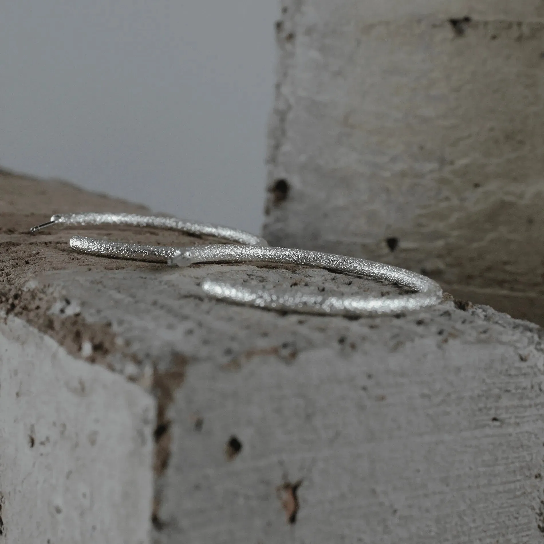 Audrey Glow Hoop Earring Silver Plating