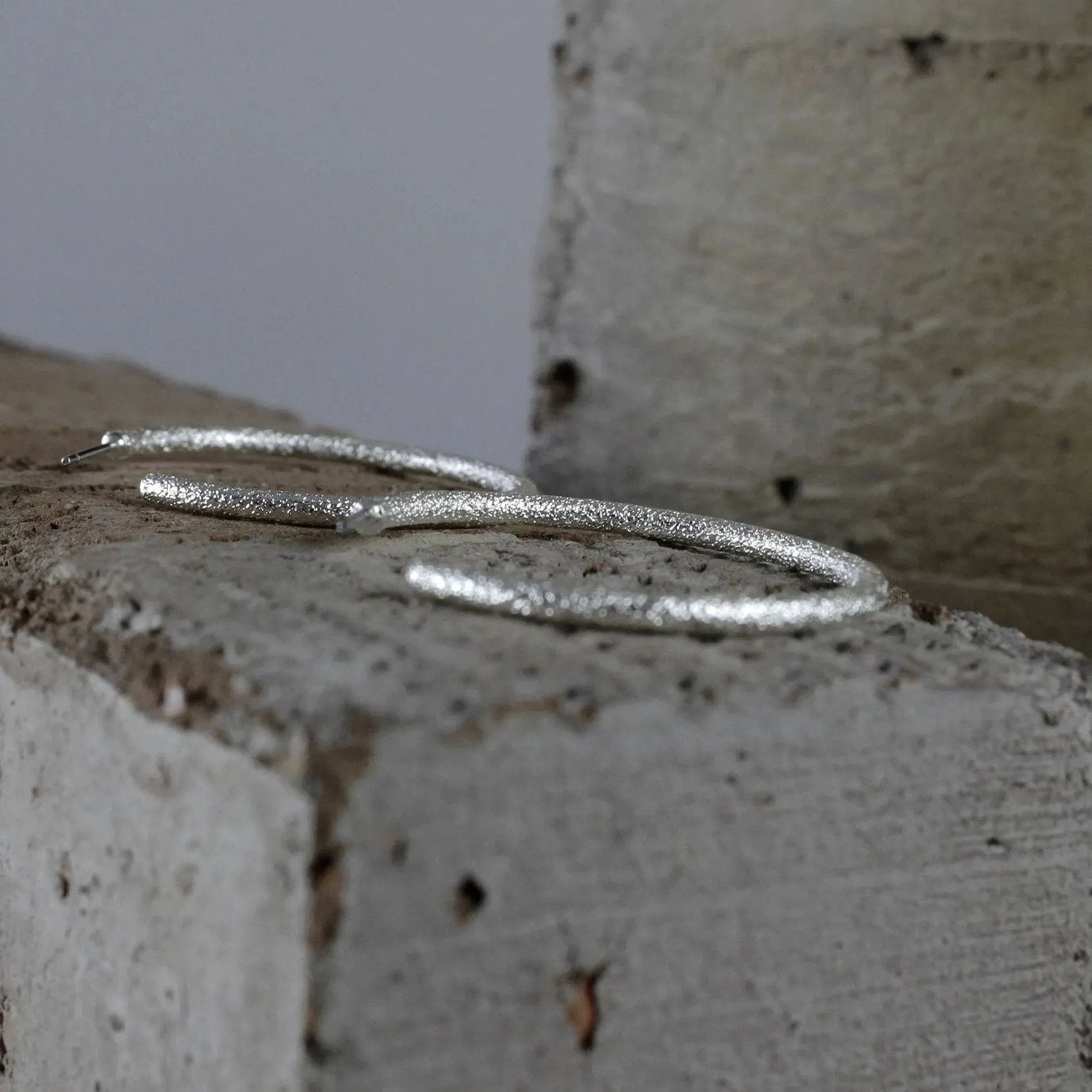 Audrey Glow Hoop Earring Silver Plating