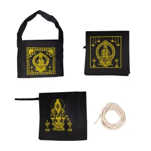 Ayyappa Mudra, Irumudi & Side Bag with Zip - 14 x 15 Inches | Ayyappa Irumudi Kit/ Assorted Colour