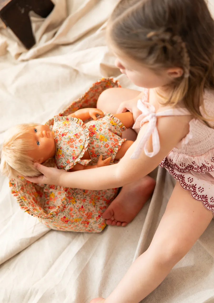 Baby Doll Bib Set - Flower Garden