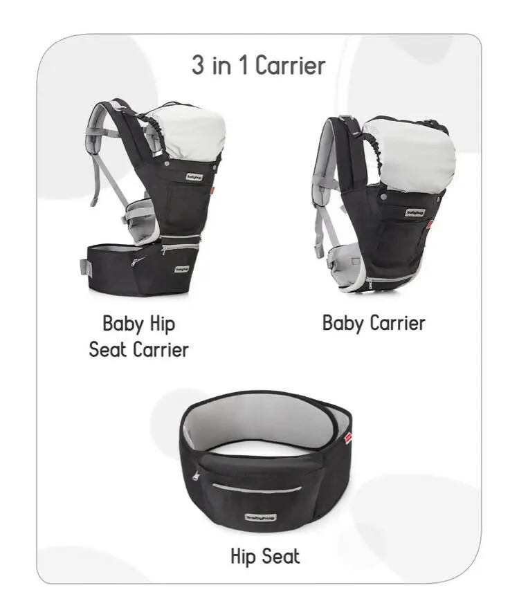 BABYHUG Harmony 3 in 1 Hip Seat Cum Baby Carrier