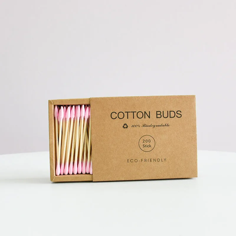 Bamboo Cotton Buds (Pink)