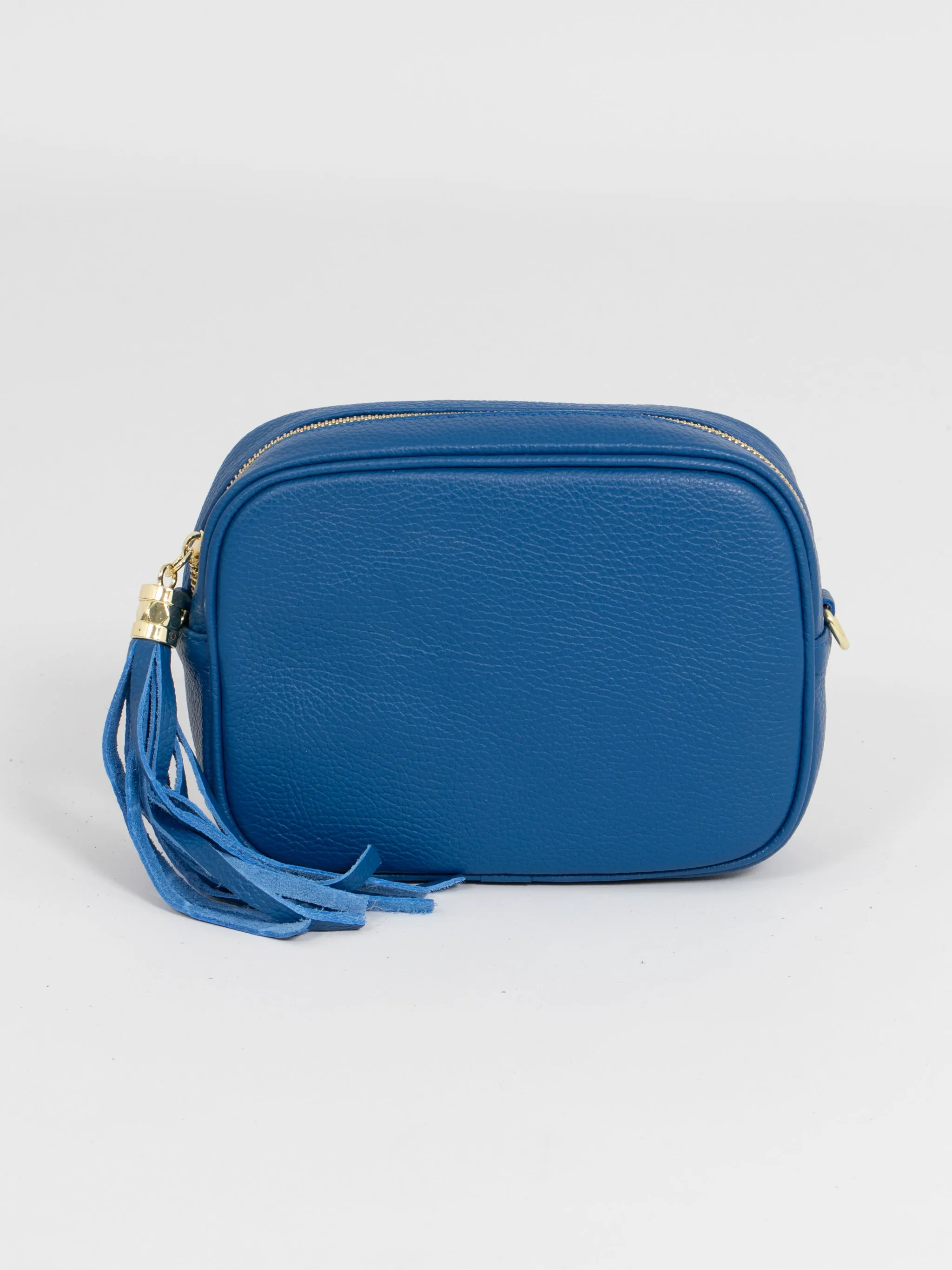 Beau - Italian Leather Crossbody Bag - Royal Blue, Pebbled