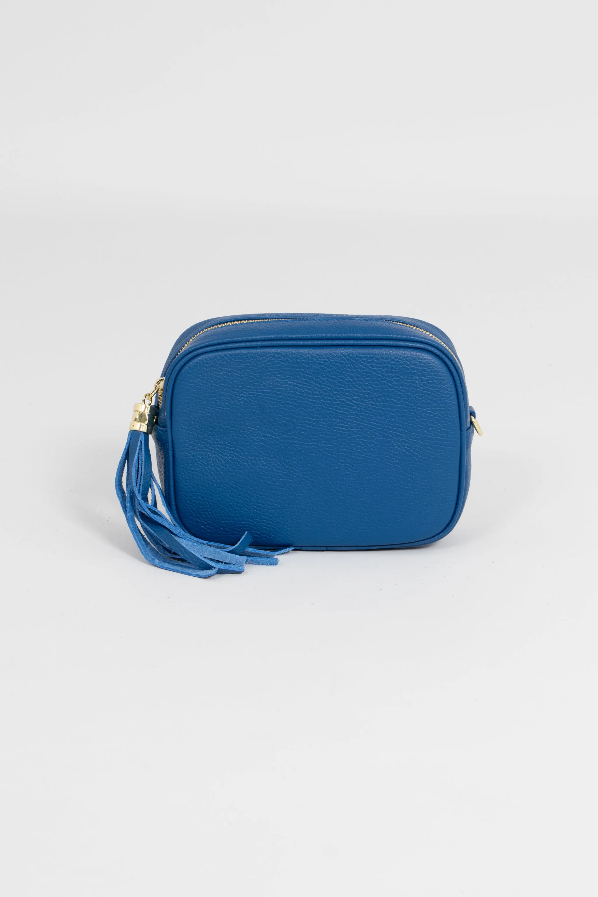 Beau - Italian Leather Crossbody Bag - Royal Blue, Pebbled