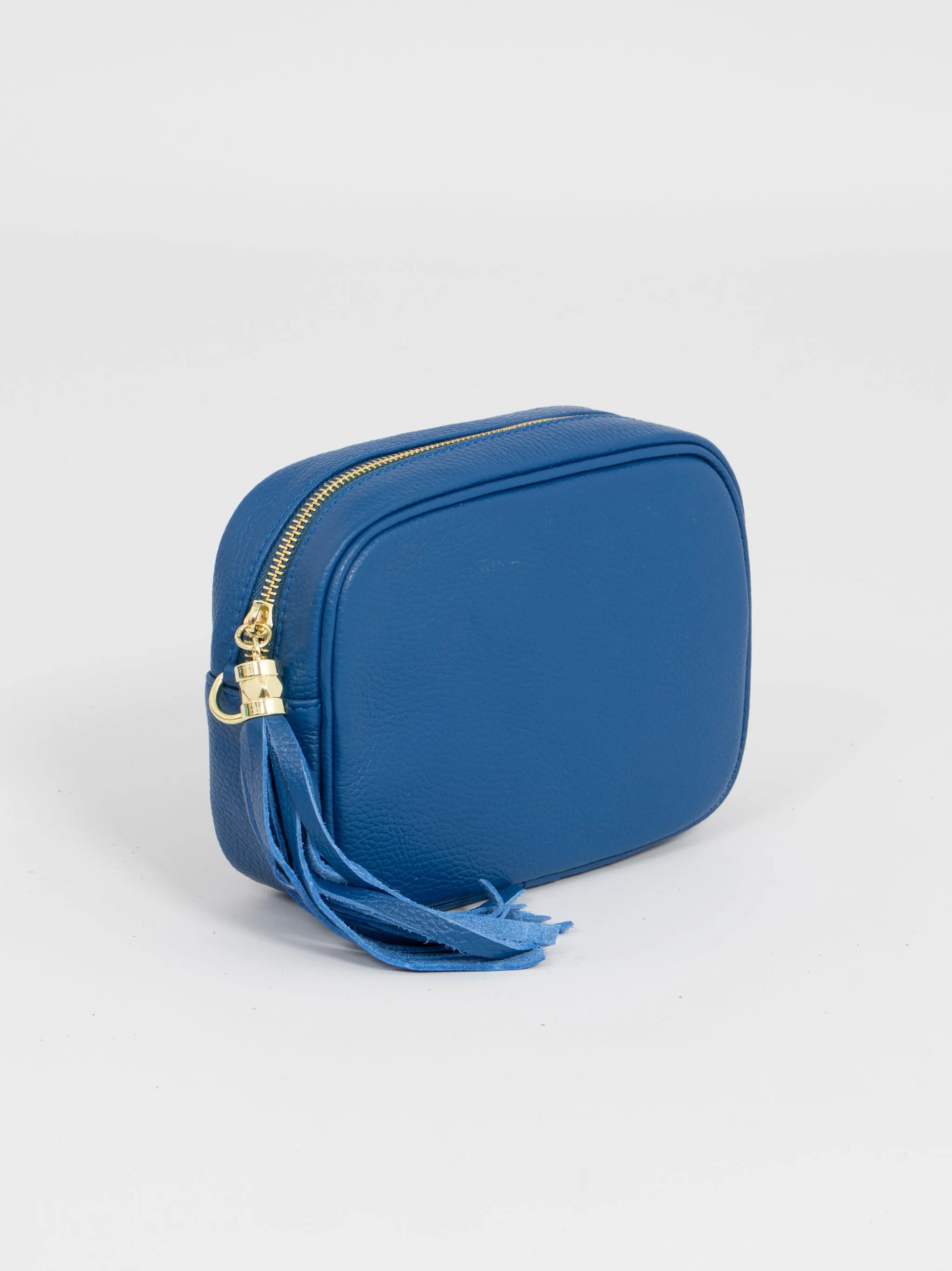 Beau - Italian Leather Crossbody Bag - Royal Blue, Pebbled