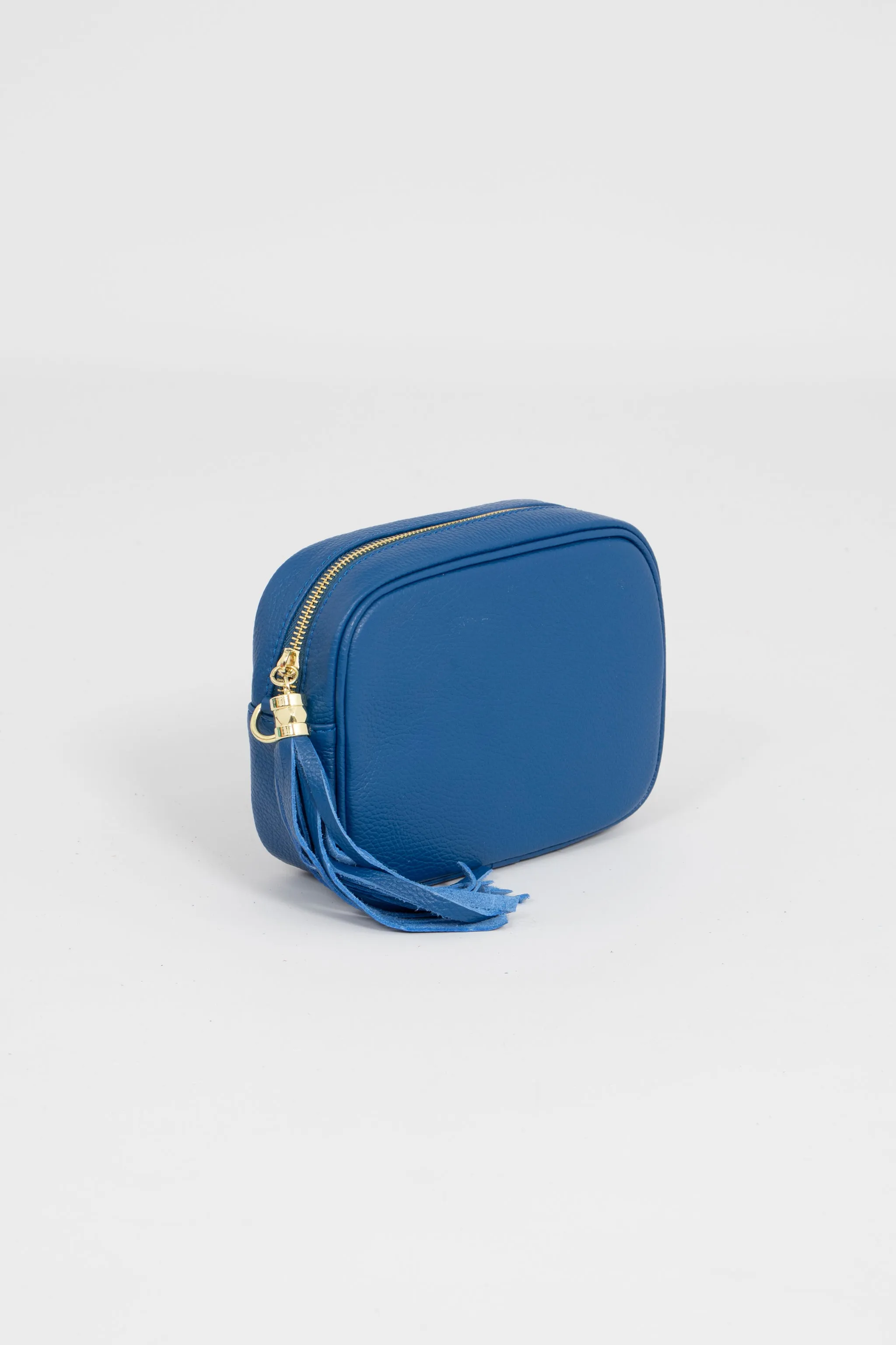 Beau - Italian Leather Crossbody Bag - Royal Blue, Pebbled