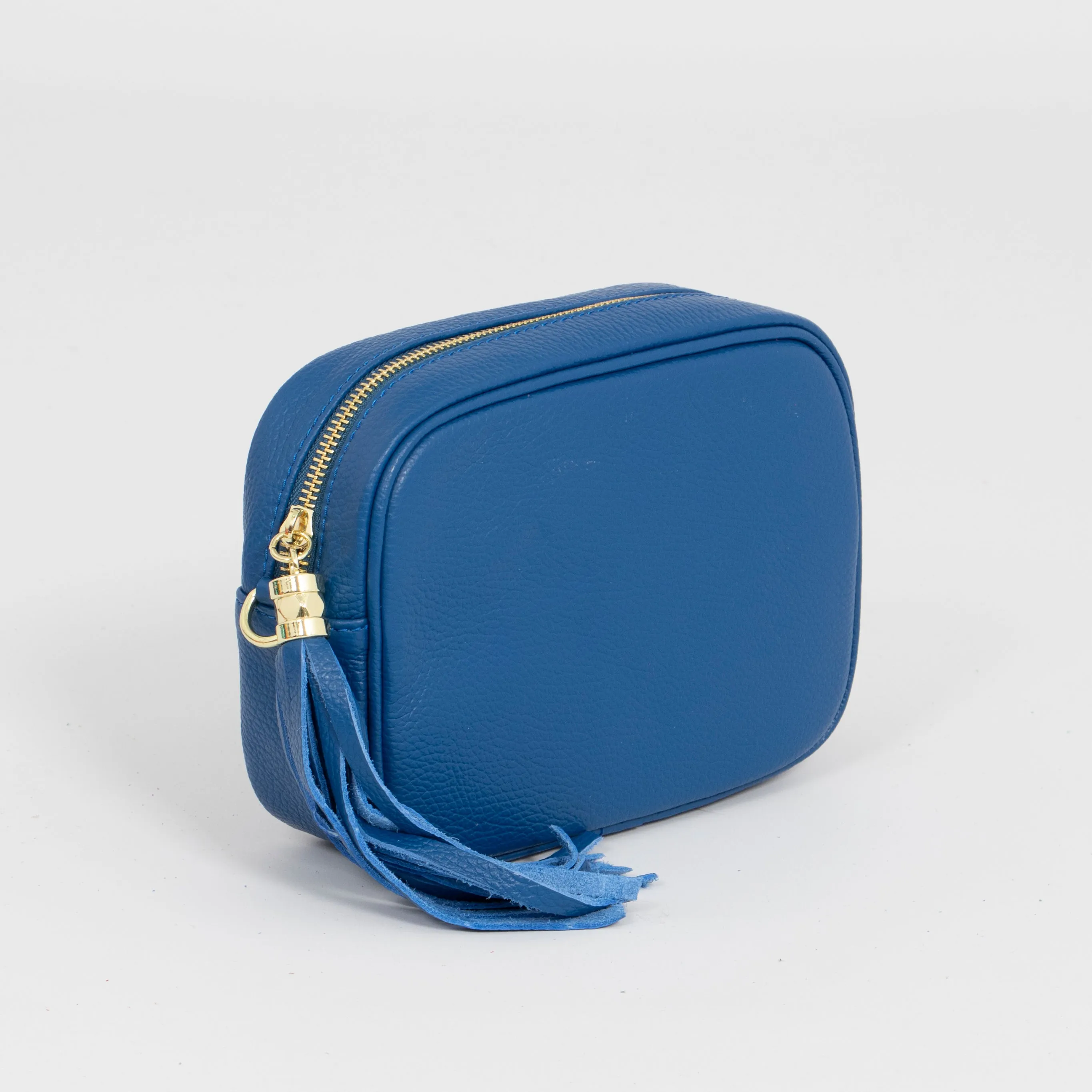 Beau - Italian Leather Crossbody Bag - Royal Blue, Pebbled