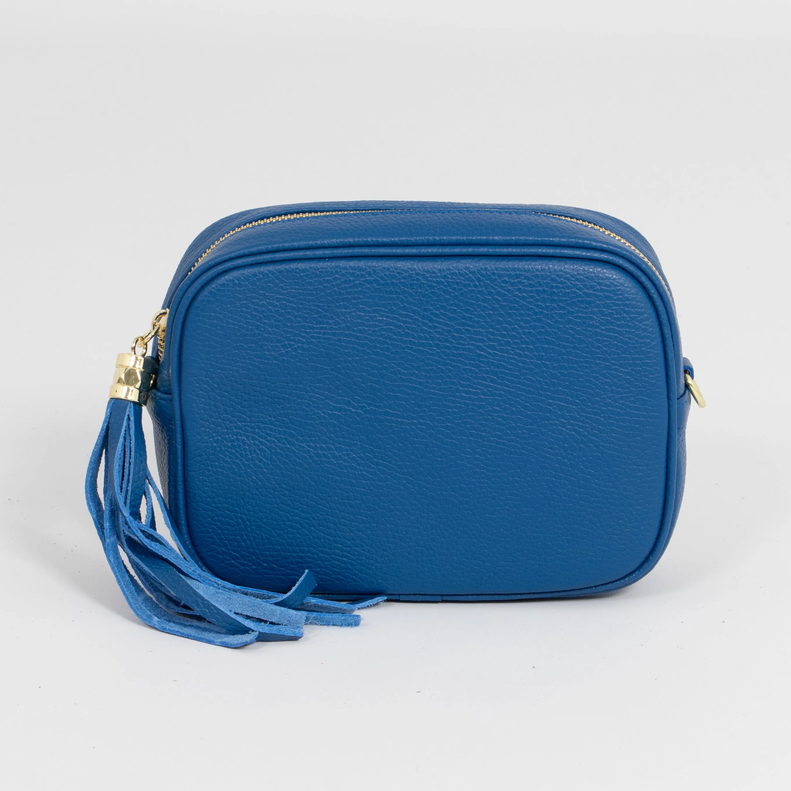 Beau - Italian Leather Crossbody Bag - Royal Blue, Pebbled