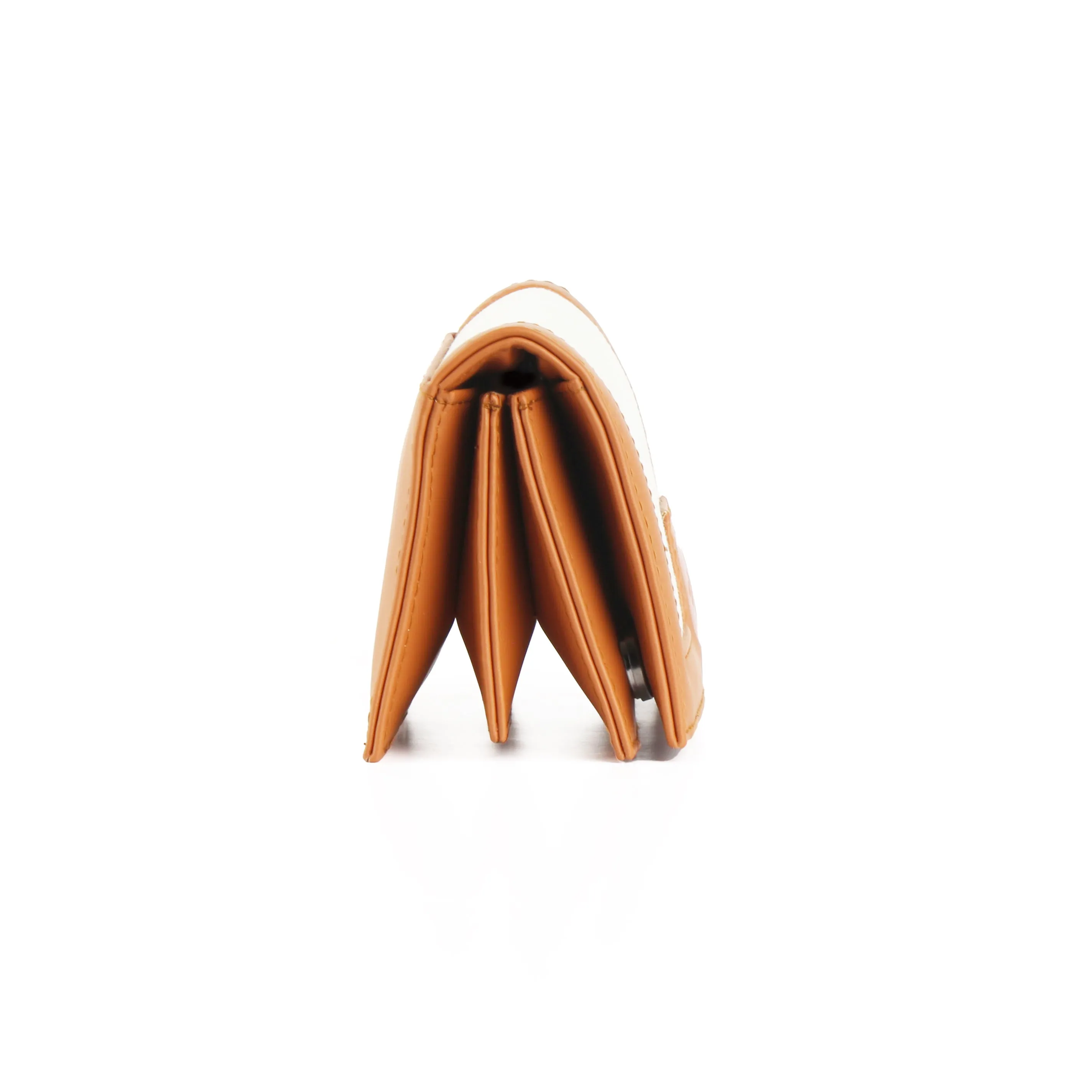 Beige Sleek Elegance Fold Wallet with Bold Abstract Brushstrokes