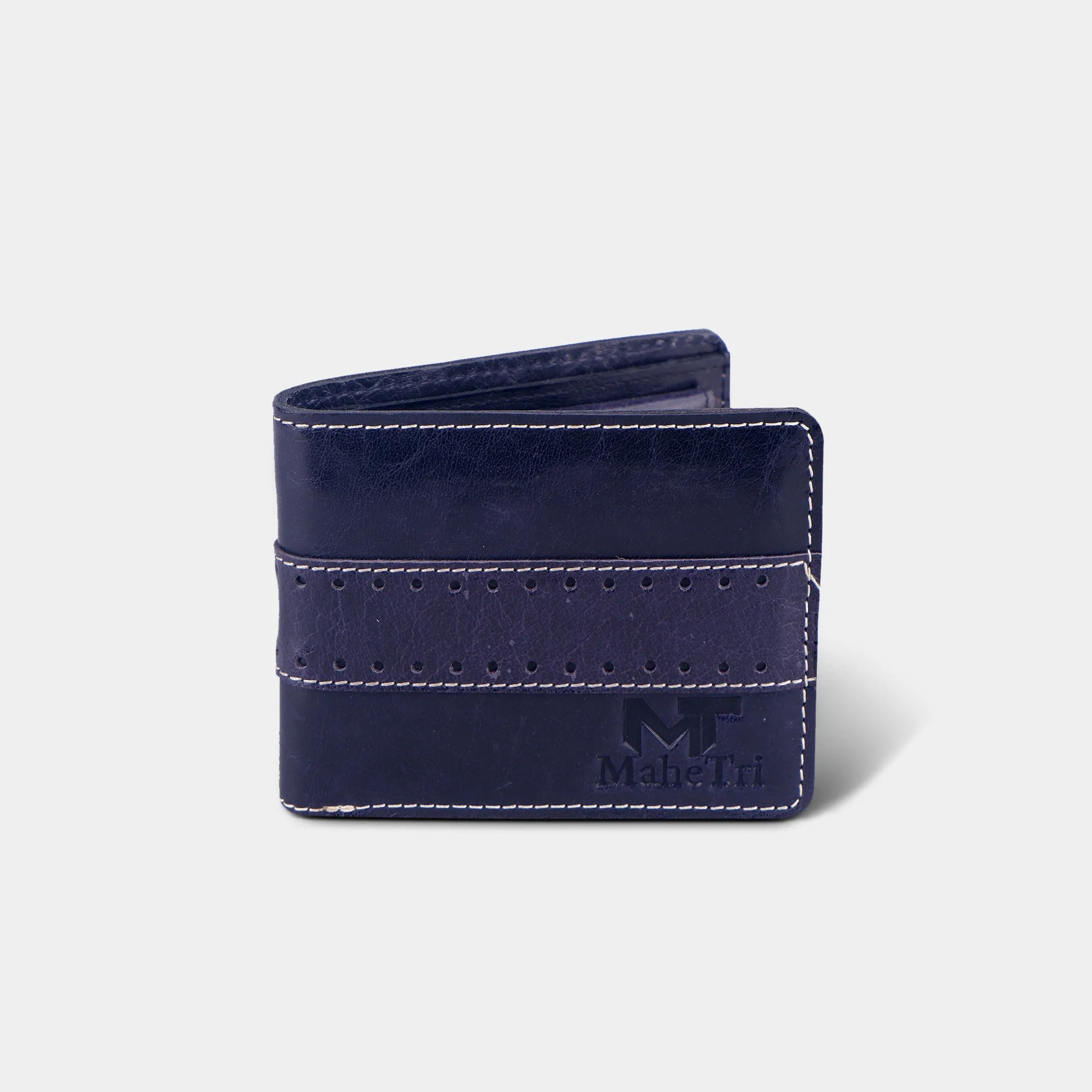 Bi-fold Blue Buffalo Leather Wallet