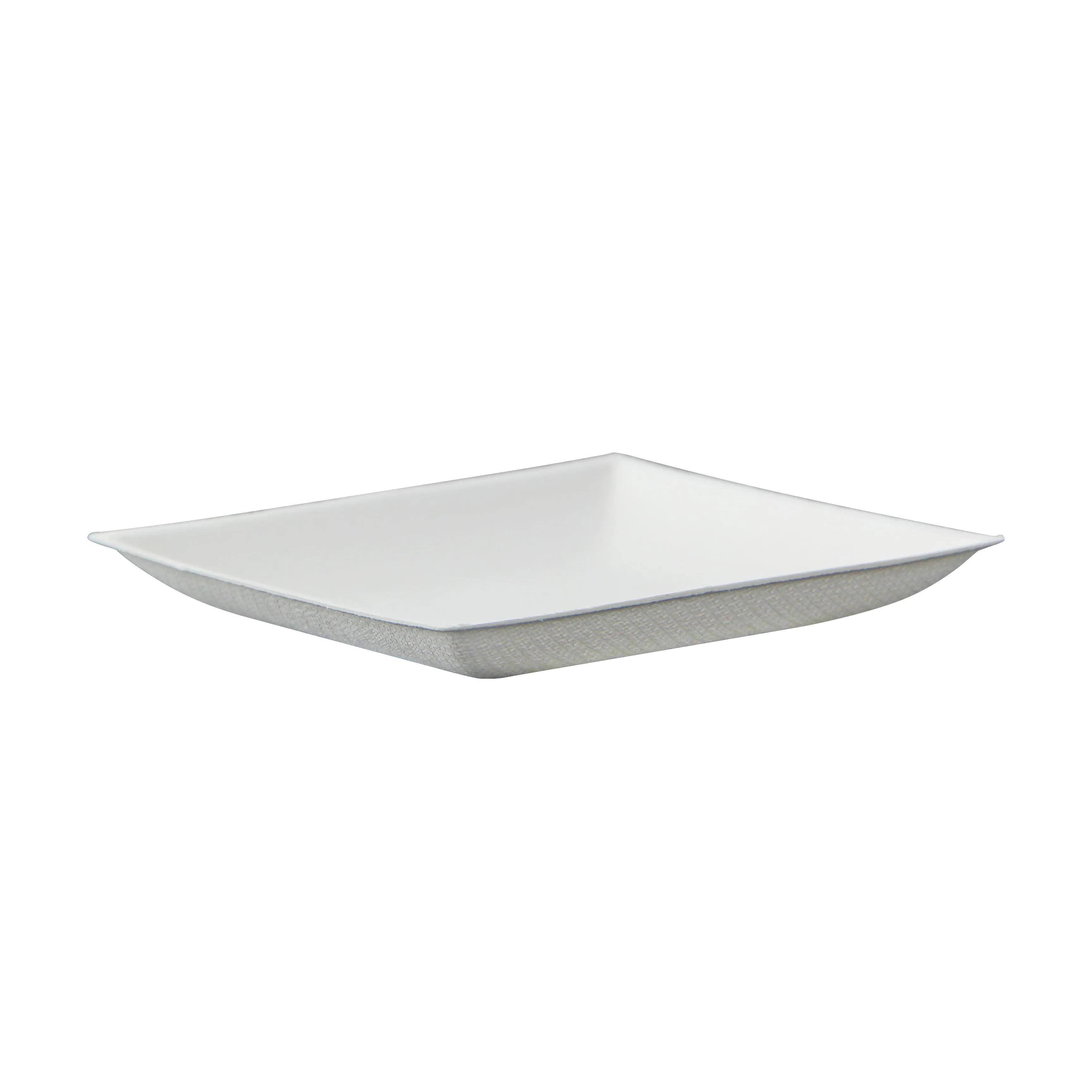 Bionchic Mini White Sugarcane Plate - L:3.5 X W:3.5 X H:.45in 100 Pcs/Cs