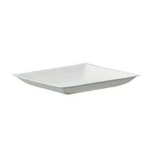Bionchic Mini White Sugarcane Plate - L:3.5 X W:3.5 X H:.45in 100 Pcs/Cs