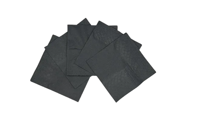 Black Cocktail Napkin