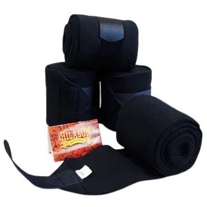 Black Hilason Western Show Tack Horse Polo Leg Wrap Set Of 4