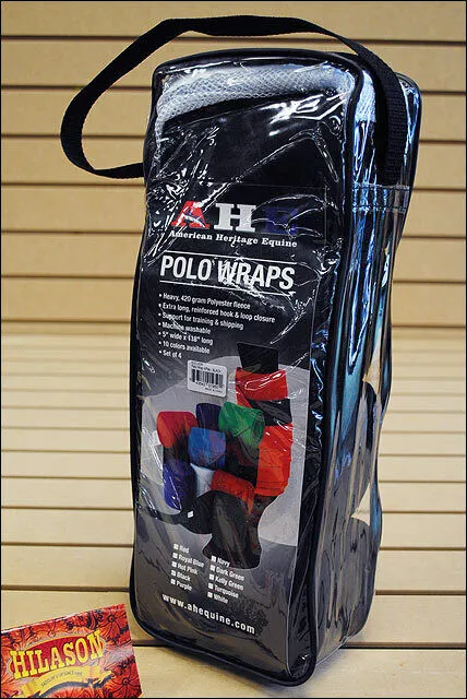 Black Hilason Western Show Tack Horse Polo Leg Wrap Set Of 4