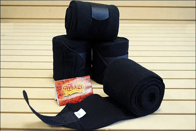 Black Hilason Western Show Tack Horse Polo Leg Wrap Set Of 4