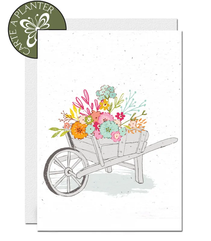 Blank Plantable Card - Wheelbarrow