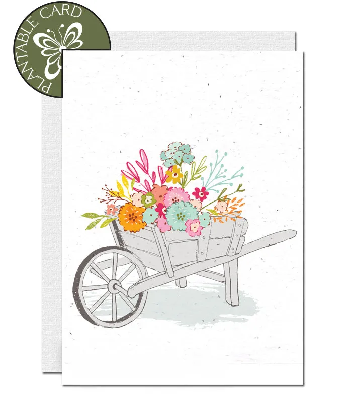Blank Plantable Card - Wheelbarrow