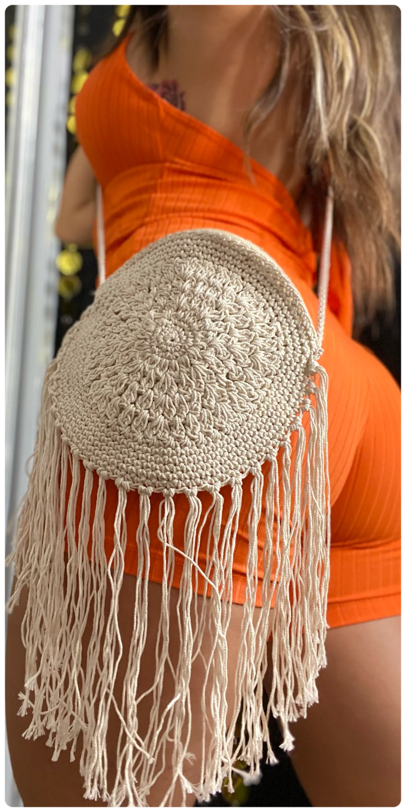 Braided Tassel Crossbody Bag