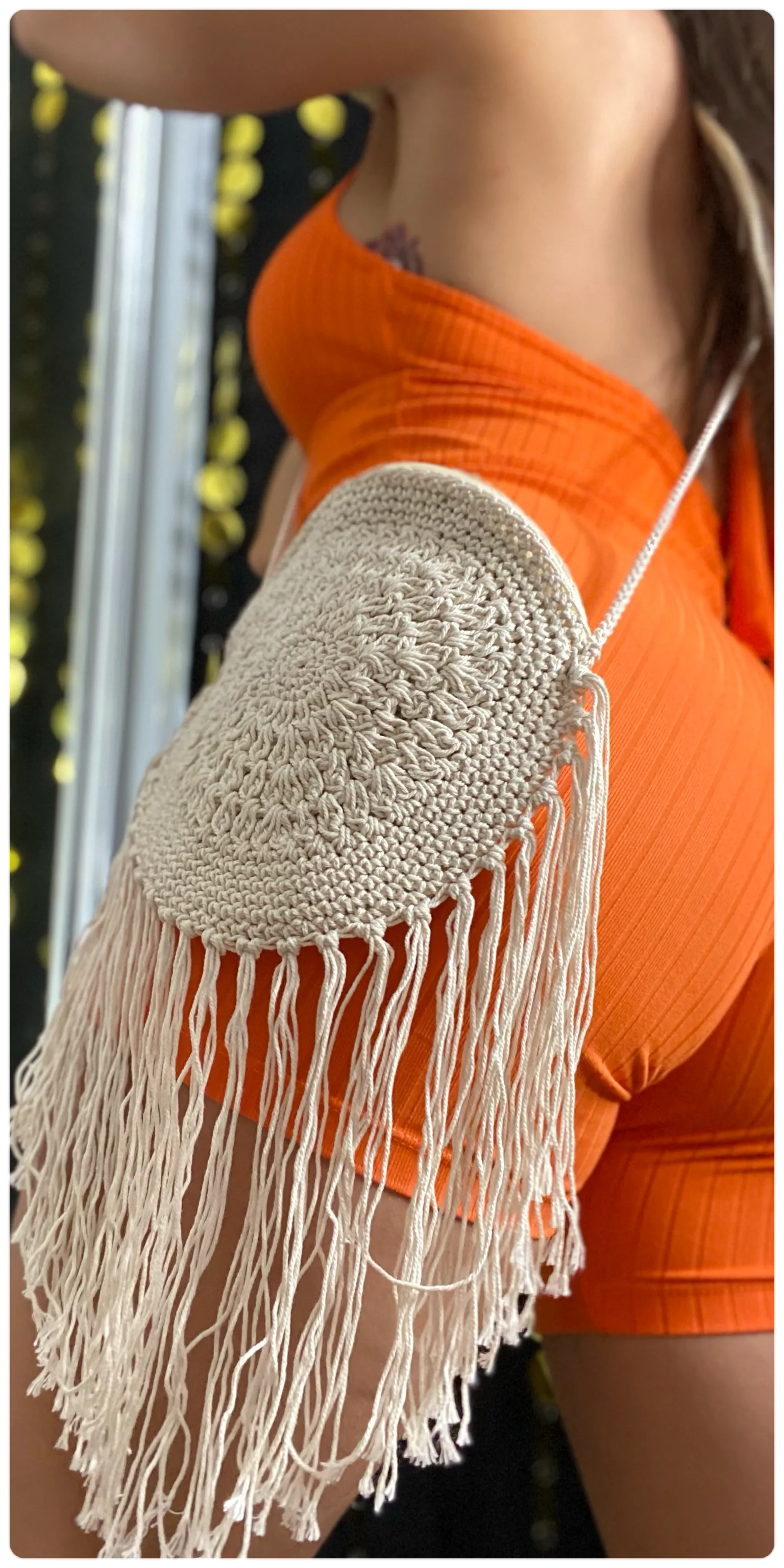 Braided Tassel Crossbody Bag