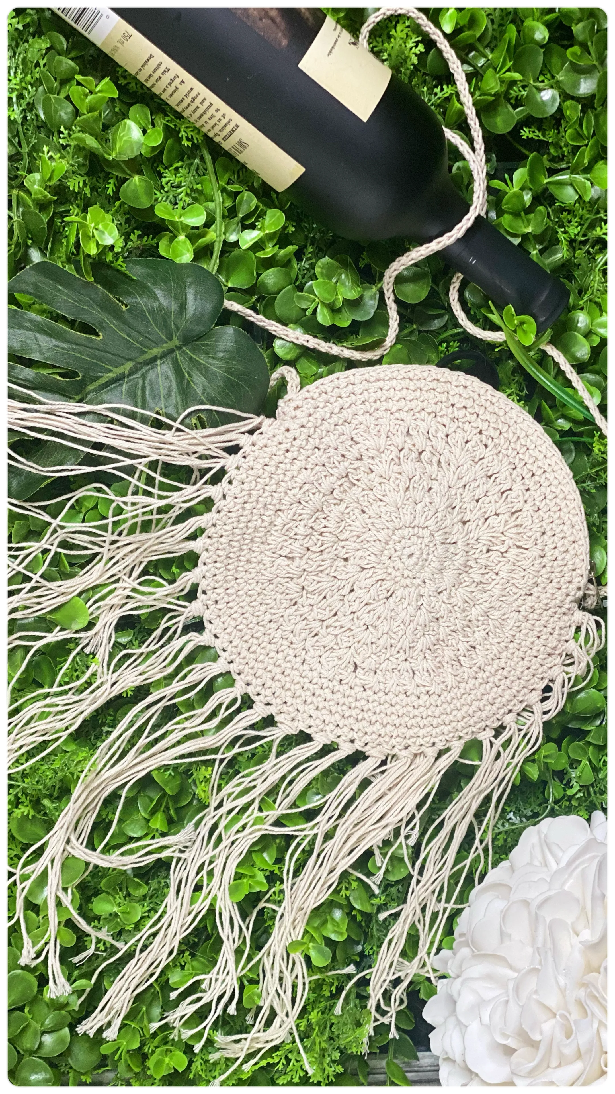 Braided Tassel Crossbody Bag