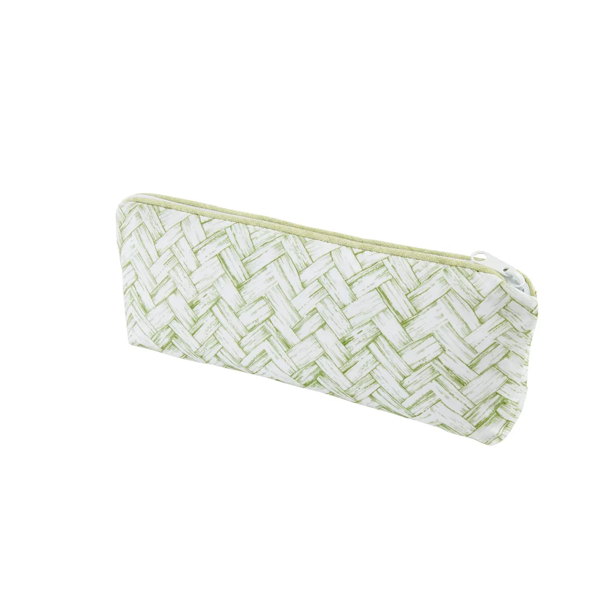 Brush Bag Basketweave Green