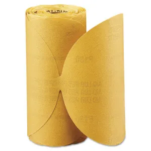 Carborundum Gold Aluminum Oxide Dri-Lube Paper Discs, 6 in Dia., P80 Grit, Roll, 05539510567